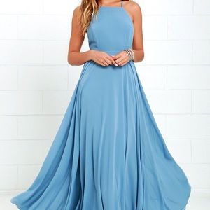 NWT Lulus XS - Slate Blue Maxi Dress